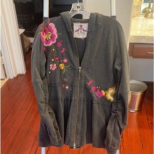 Johnny Was Zip  front Hoodie